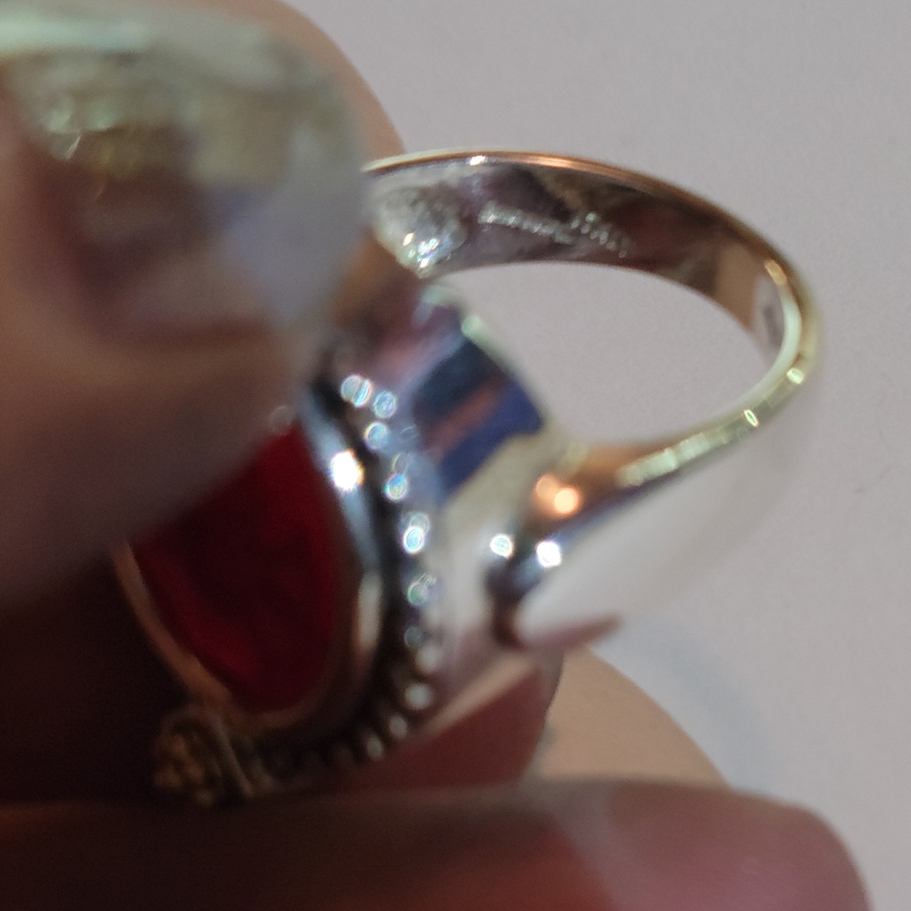 Tagliamonte intaglio cupid ring. 925 SS, 14kt gold - Picture 4 of 8